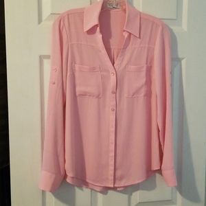 Pink portofino button down blouse.